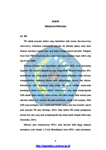 Halaman olah data standar pemeriksaan laboratorium. GAMBARAN LED SEBELUM PENGOBATAN PENDERITA PARU (Studi